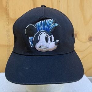 Disney Hat Youth ,one size ,Stretch Blue Mohawk Mickey Mouse Fitted Baseball Cap